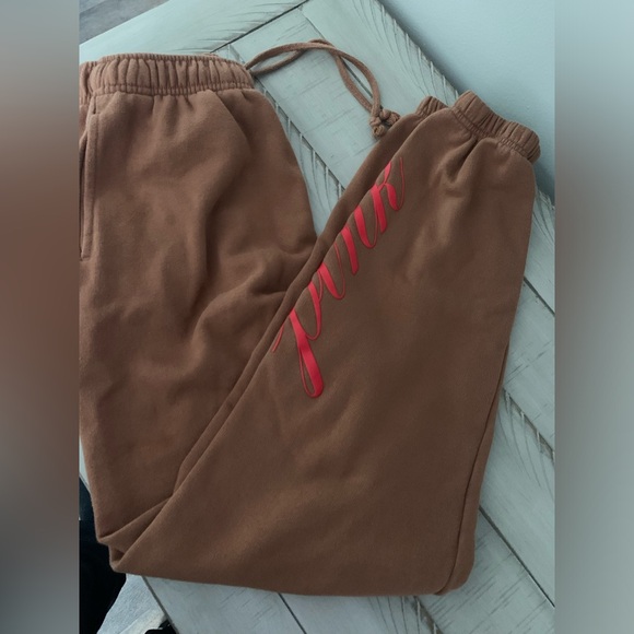 PINK Fleece High-Waist Sweatpants - Picture 5 of 9